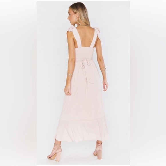 Show Me Your Mumu Claire Midi Dress Dusty Blush M - Picture 4 of 14